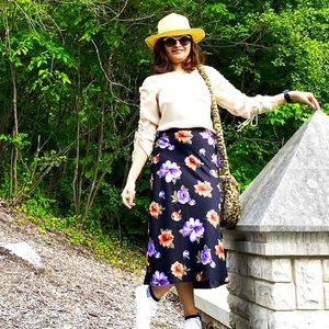 forever 21 skirt floral summer